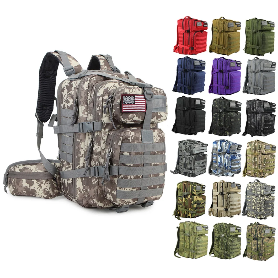 2023 New Cheap Tactical Pack Backpack Molle Waterproof Bug out Bag Small Rucksack for Outdoor Hiking Camping Hunting