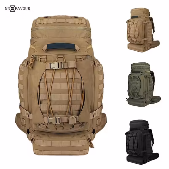 Mochila para caminhada masculina militar tática à prova d'água personalizada para acampamento