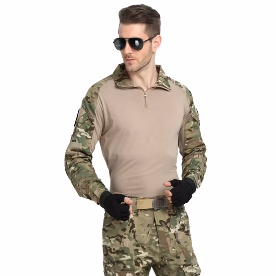 Vestidos de alta qualidade Uniforme de serviço de combate mangas compridas terno de sapo tático